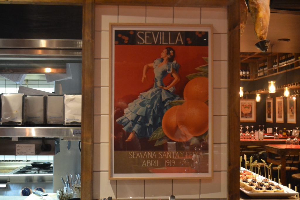 Photo d'un affiche d'une danseuse de Seville
