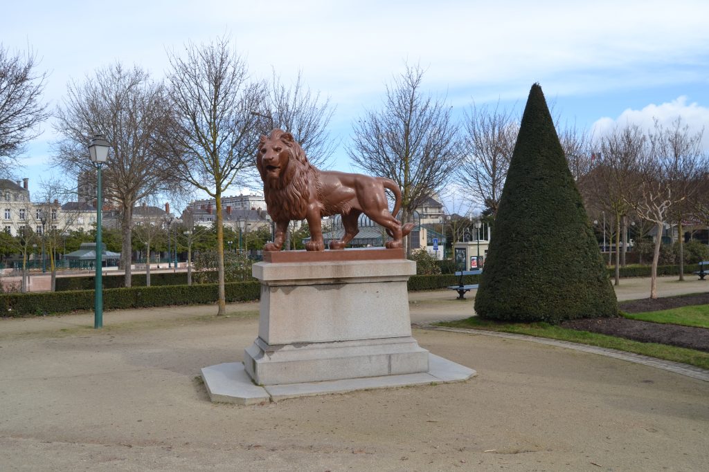 Photo d'une statue de lion